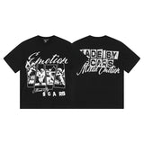 Mixed emotion men's t-shirt - short sleeve, rhinestone print, 100% cotton