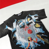 Men's t-shirt with rhinestone print, 100% cotton print
