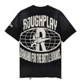 Rough play washed and hot-drilled pure cotton t-shirt g direct printing