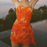 Women Skirt Summer Print Skirt Suit
