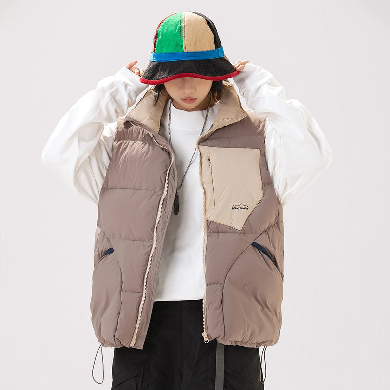 Unisex Sweater Color Matching Cotton Vest