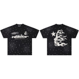 Hip-hop streetwear short sleeve tee - 100% cotton street print