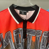 Mixed Emotion T-Shirt polo shirt lapel mesh casual loose short sleeves