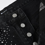 Purple Brand Denim Shorts rhinestone