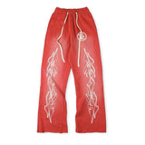 HS Sweatpants Stitching Sports Leisure Horn