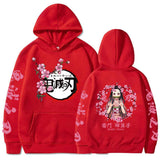 Popular Anime Print Hoodies Demon Slayer Blade Warm Fleece