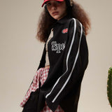 Unisex Sweater Fall Color Contrast Patchwork Shirt