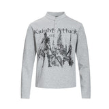 Unisex long-sleeved shirt autumretro dark printing