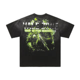 Vale forever vintage pure cotton t-shirt washed and distressed hip hop printingg
