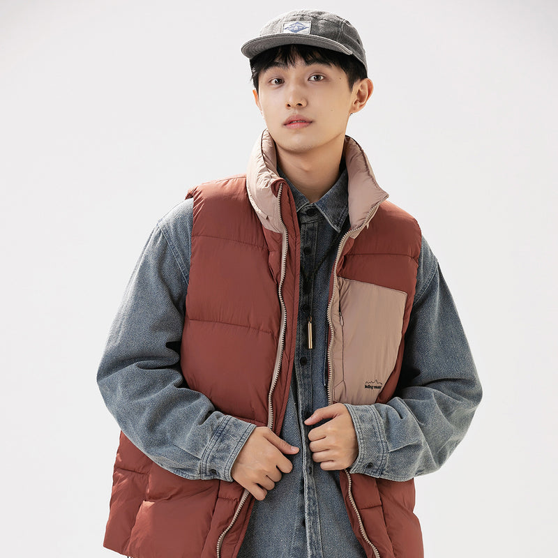 Unisex Sweater Color Matching Cotton Vest