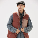 Unisex Sweater Color Matching Cotton Vest