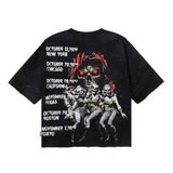 Bkys american hot diamond washed pure cotton t-shirt g direct injection hip hop printing