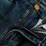 Unisex Pants Autumn Workwear Letter Jeans
