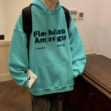 Men Hoodie Sweater Men's Spring and Autumn Retro Loose Hooded Coat