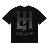 Life hustlers american hot diamond direct injection hip hop printing pure cotton t-shirt g