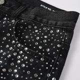 Purple Brand Denim Shorts rhinestone