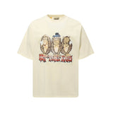 Gallerypure cotton t-shirtg american street direct injection printing