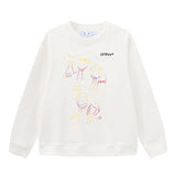 Off OW White Sweatshirt Colored lines