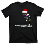 Retro Christmas Cat Merry Kissmyass Shirt