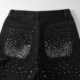 Purple Brand Denim Shorts Rhinestones