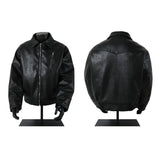 Unisex Down Jacket Men's Vintage Leather Jacket Cotton Jacket