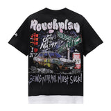 Rough play direct injection printing hot diamond pure cotton t-shirt