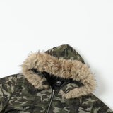 Unisex Down Jacket Men's Winter Fur Collar Camouflage Padded Jacket