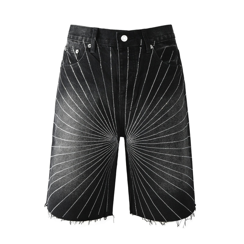Purple Brand Denim Shorts rhinestone