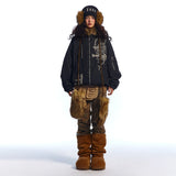 Unisex Down Jacket Men's Winter Fur Collar Jacket