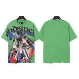 Godspeed men's short-sleeve t-shirt - washed print, hotfix rhinestone detail, streetwear style