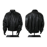 Unisex Down Jacket Vintage Old Money Wind Thickened Leather Jacket