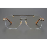 CHH Chrome Hearts Glasses Versatile Vintage Perforated Frameless Toad Mirror Myopia Glasses Frame