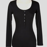 Women Long Sleeve Shirt Autumn and Winter Undershirt round Neck Long Sleeve Women's T-shirt