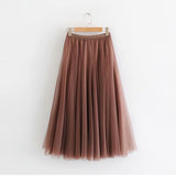 Women Skirt Mesh Skirt Women's Slimming Gauze Skirt