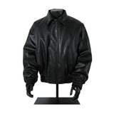 Unisex Down Jacket Vintage Old Money Wind Thickened Leather Jacket