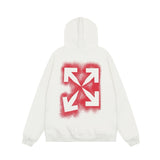 Off OW White Hoodie Blue 3D shape