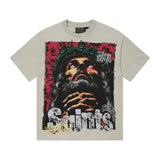 Men's t-shirt short sleeve hip hop printing g pure cotton printing hot diamond