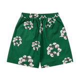 Denim Tears Shorts Yellow flower woven