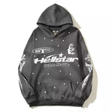 HS Hoodie Loose Retro Distressed Words