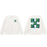 Off OW White Sweatshirt Green paintbrush graffiti