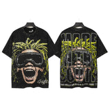 Men's t-shirt short sleeve hot diamond printing g pure cotton hip hop street printing