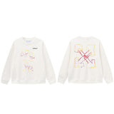 Off OW White Sweatshirt Colored lines
