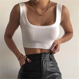 Women Camisole Summer Sling Square Collar Slimming Top
