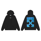 Off OW White Hoodie Blue 3D shape