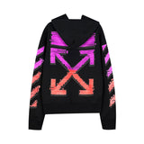 Off OW White Hoodie Colorful stripes