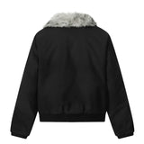 Unisex Down Jacket Men's Winter Vintage Fur Collar Jacket