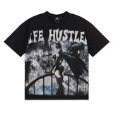 Life hustlers hot diamond direct printing pure cotton t-shirt g