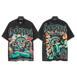Godspeed men's short-sleeve t-shirt - washed print, hotfix rhinestone detail, streetwear style