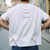 Men T Shirts Vintage Letter Print Short Sleeve T-shirt Men and Women Loose