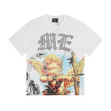 Mixed emotion men's t-shirt - short sleeve, rhinestone print, 100% cotton